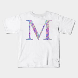 Mu Sorority Letter Sticker Kids T-Shirt